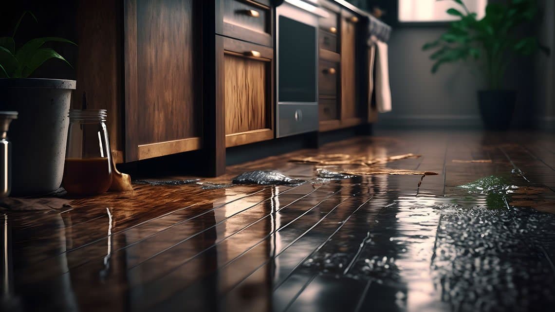 Plumber cleaning a kitchen sink drain